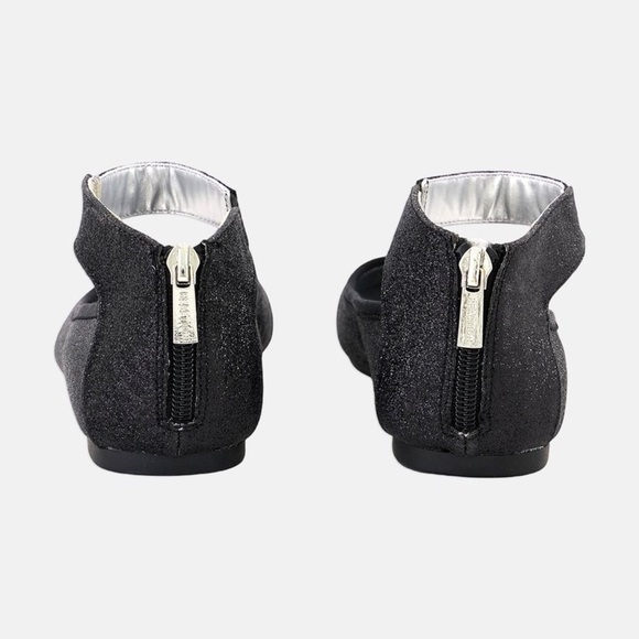 Kenneth Cole Reaction Glitter Ballet Flats Girls Dress Shoes Ankle Strap Size 3 - Picture 4 of 8